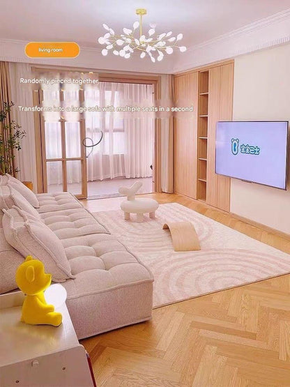 Modern Tofu Block Sofa With Armless