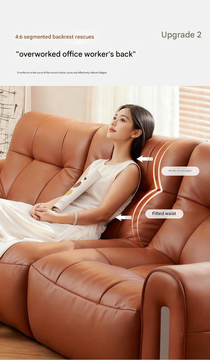 Modern Tufted Leather Sofa
