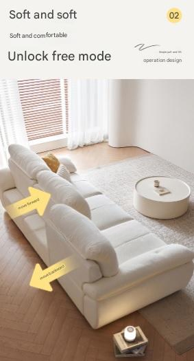 Luxury Electric Adjustable Backrest Chenille Cloud Fabric Sofa