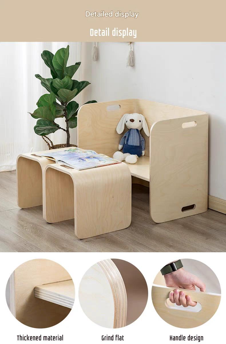 Kids Wooden Table and Chair Set for Study and Play