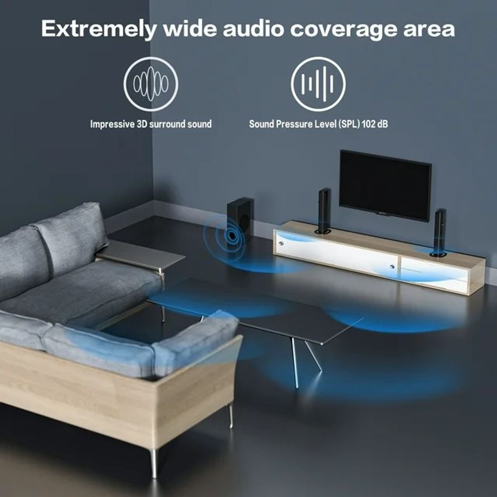 2.1ch Sound Bars for Smart TV with Subwoofer Set