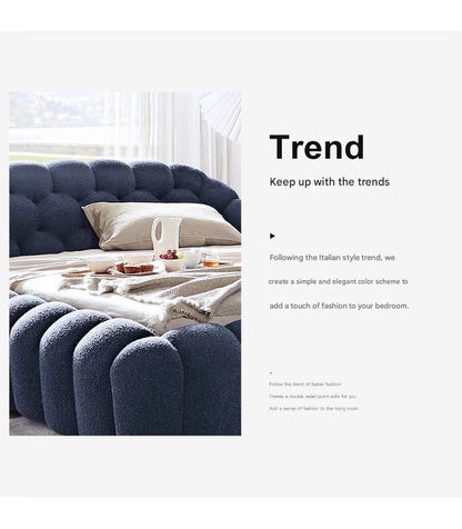 Luxury Elegant Teddy Velvet Bubble Bed