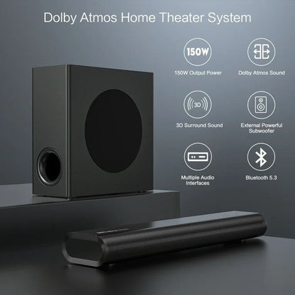 2.1ch Sound Bar Dolby Atmos with Subwoofer