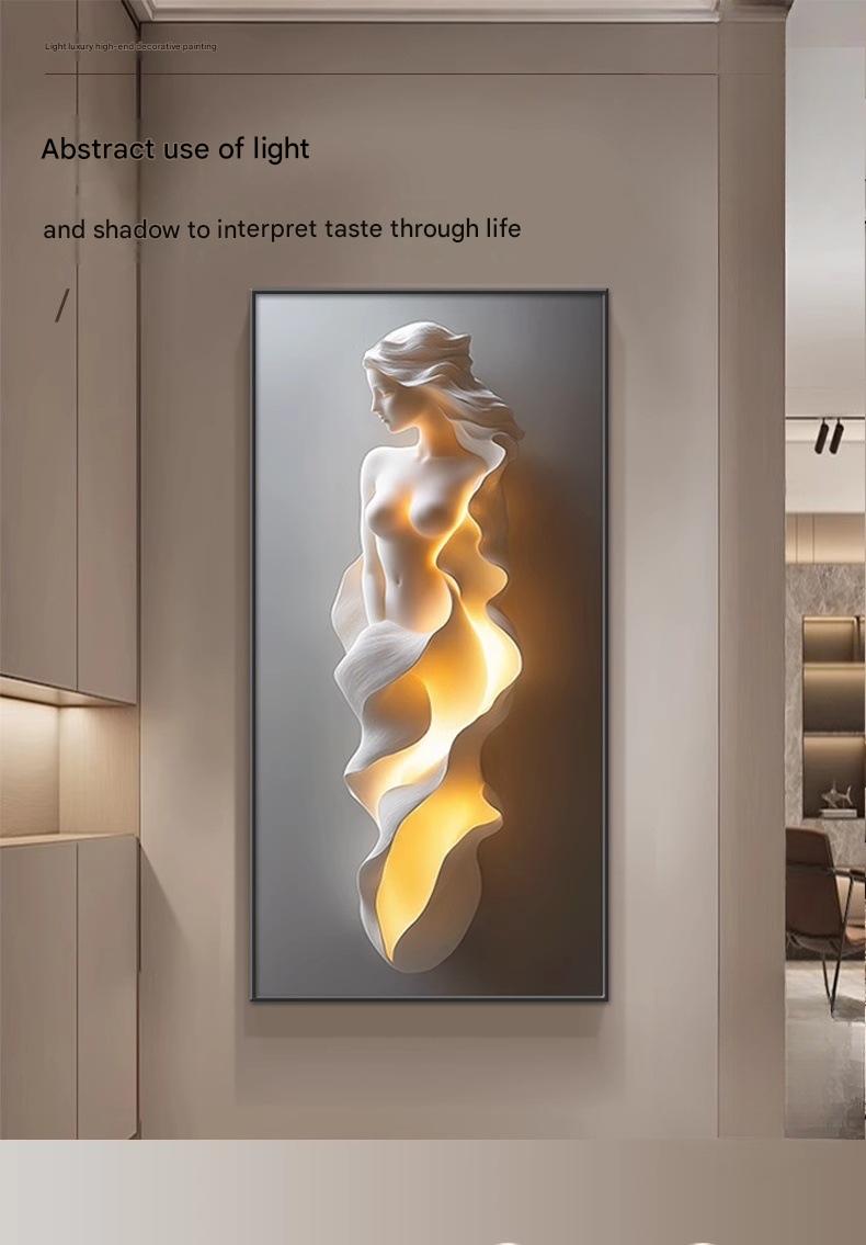 Modern LED Relief Wall Art Painting Frame