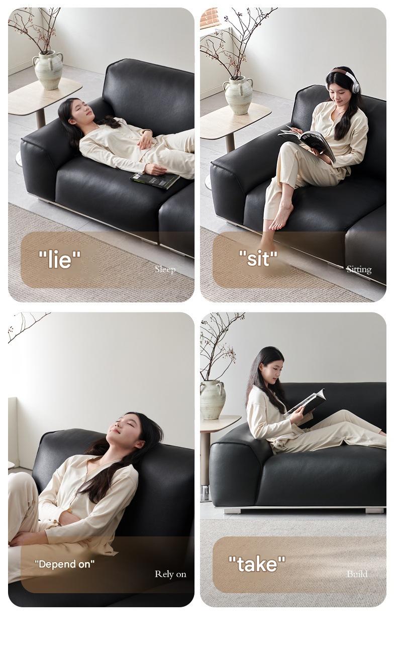 Luxury Leather 3-Seater Sofa