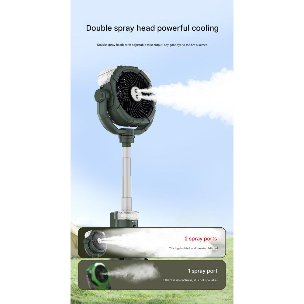 USB Charging Vertical Hanging Tripod Camping Spray Fan