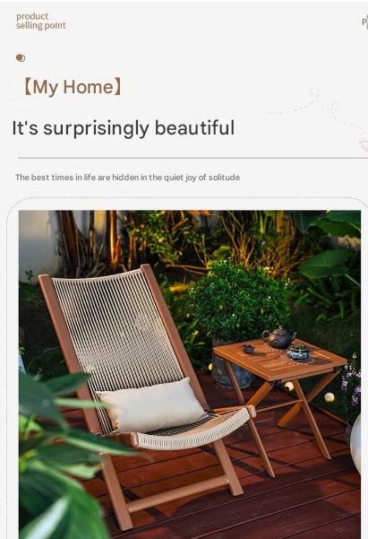 Outdoor Folding Leisure Chair Set With Table