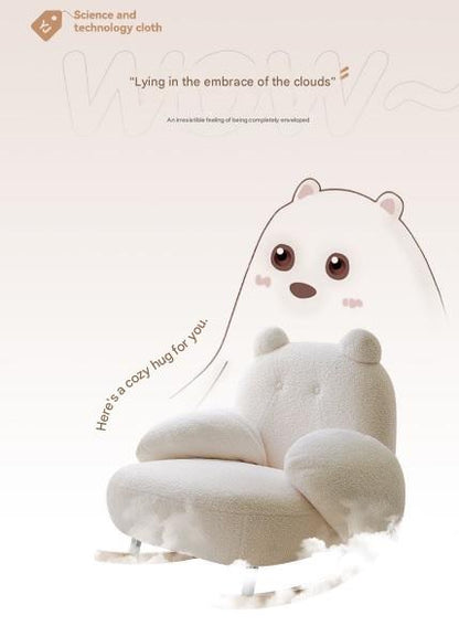 Luxury Teddy Bear Rocking Chair with Adjustable Backrest