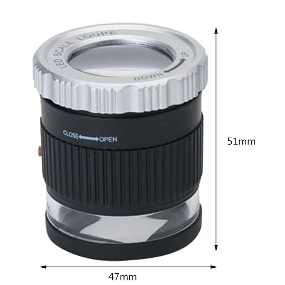 30X Magnifier Lens With Led Light