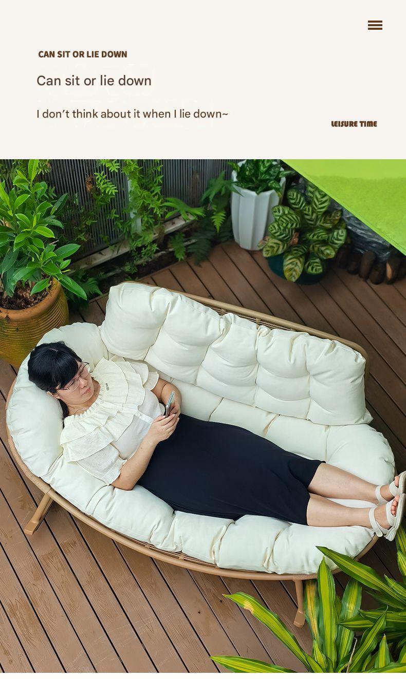 Modern Double Rocking Chair Sofa with Soft Cushion