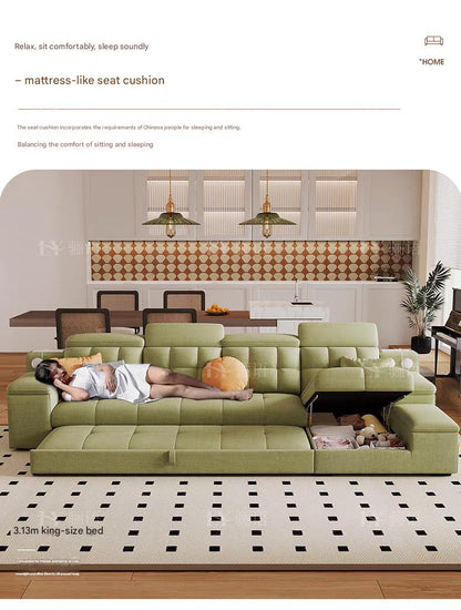 Luxury Chenille Cotton Linen Folding Sofa Bed