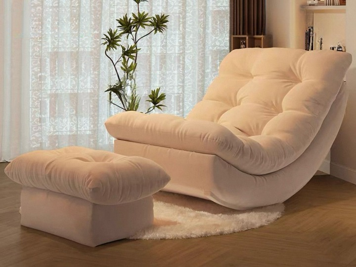 Luxury Recliner Lounge Chair with Ottoman Footrest