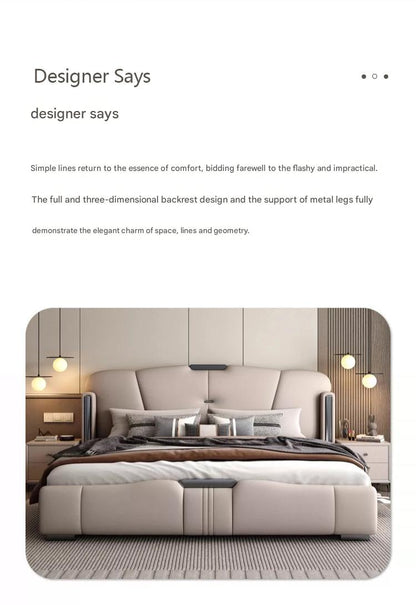 Modern Light Luxury Leather Bed