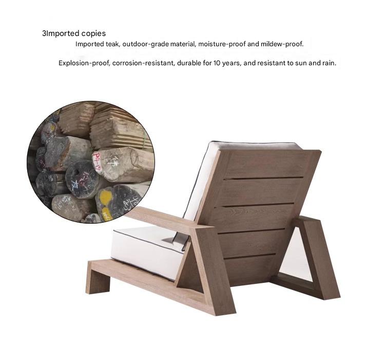 Luxury Outdoor Wooden Sofa Set with Coffee Table