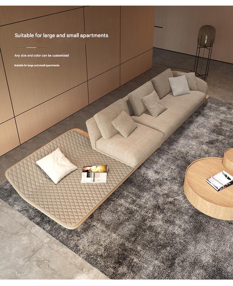 Luxury Cashmere Fabric Curved Sectional Sofa Set