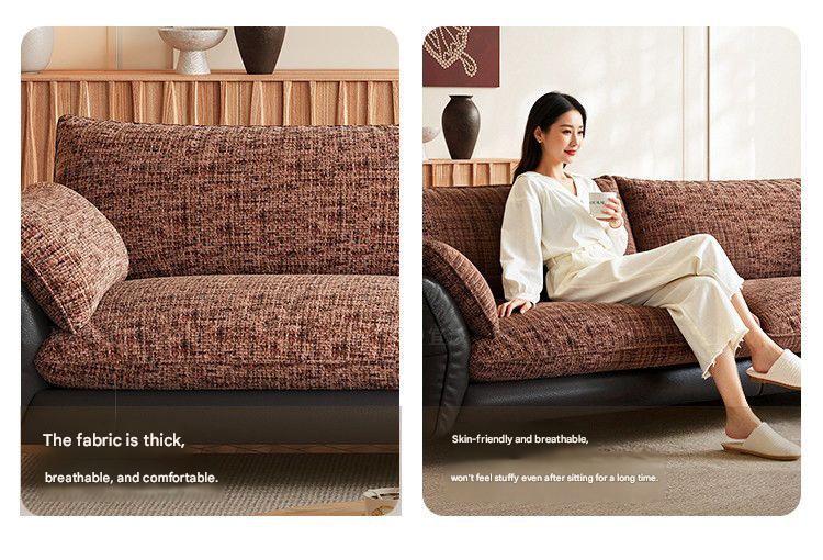 Modern Extra Large Fabric Sofa with Goose Down Cushions