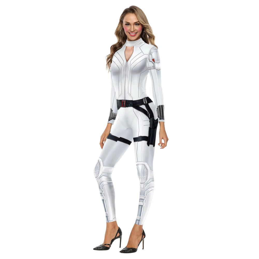 Black Widow 2021 White Suit Cosplay Costume