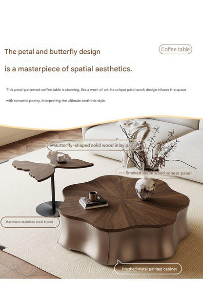 Luxury Italian Cloud Coffee Table With Butterfly Side Table
