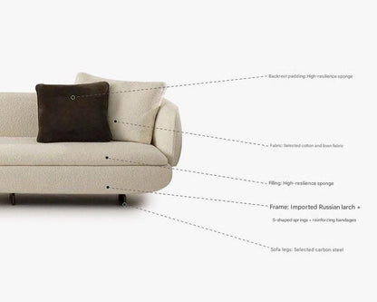 Italian Luxury Curved Sectional Sofa Set