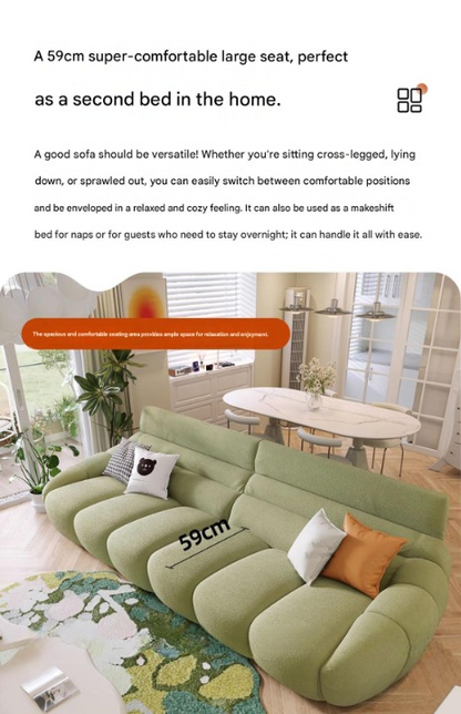 Luxury Pumpkin Fabric Sofa