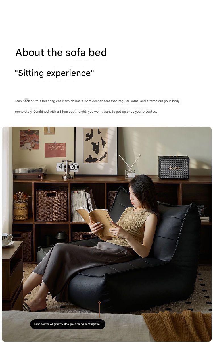Modern Lazy Single Sofa Chair with Ottoman Footrest