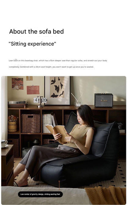 Modern Lazy Single Sofa Chair with Ottoman Footrest