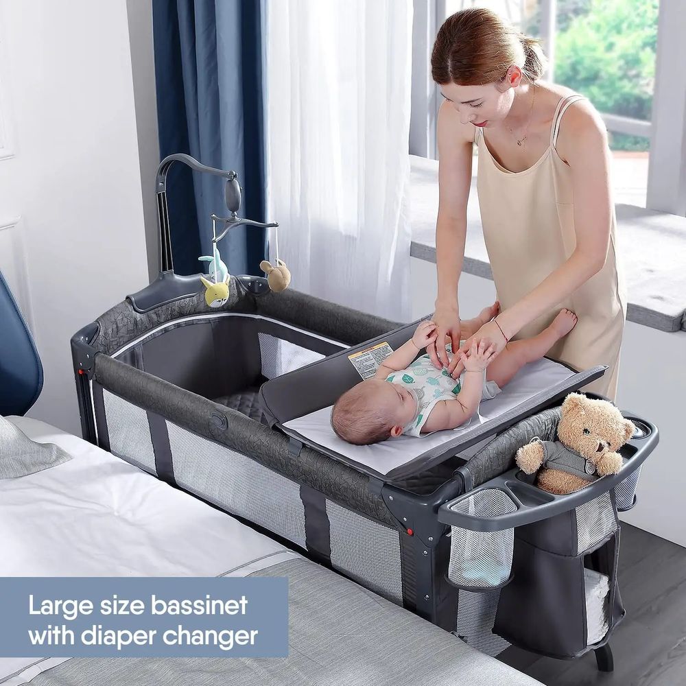 5 in 1 Baby Bedside Sleeper Portable Travel Crib 3