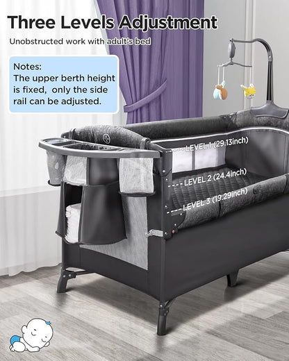 5 in 1 Baby Bedside Sleeper Portable Travel Crib 8