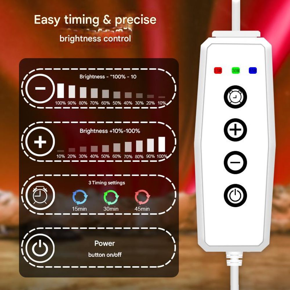 660nm Red Light Therapy Lamp Whitening Rejuvenation 4