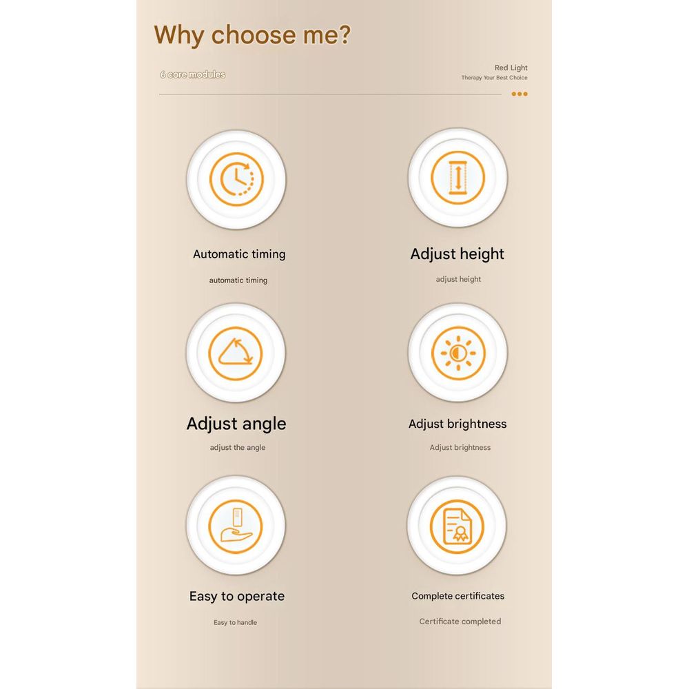 660nm Red Light Therapy Lamp Whitening Rejuvenation 6