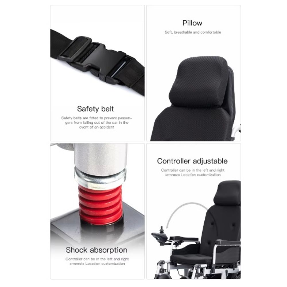 Folding Portable Iron Electric Wheelchair