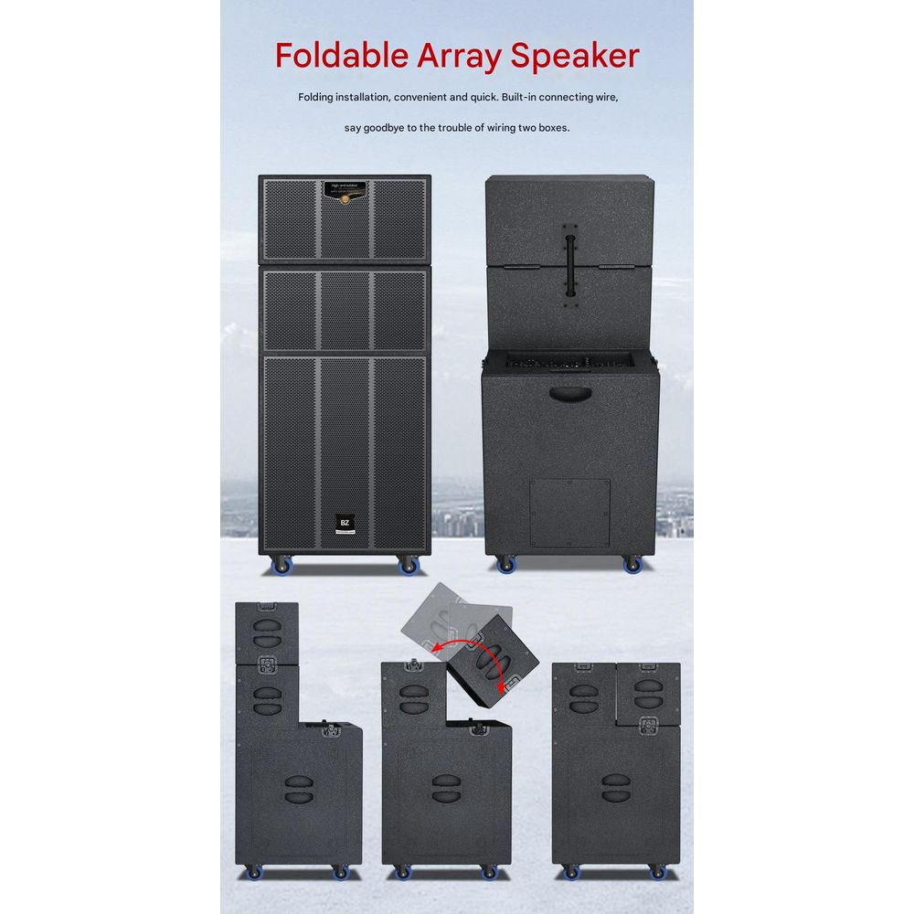 Outdoor High-Power PA Speaker with Mic & Wheels