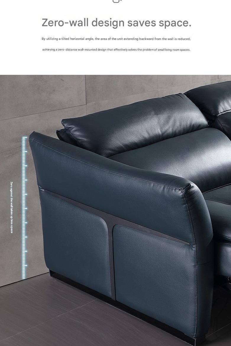 Luxury L-Shape Electric Reclining Sofa with Storage Console