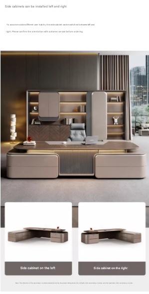 Luxury L-Shaped Office Desk With Chair