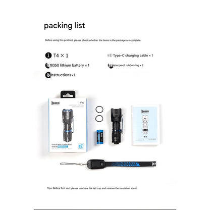 Wuben T4 Portable Tactical Flashlight