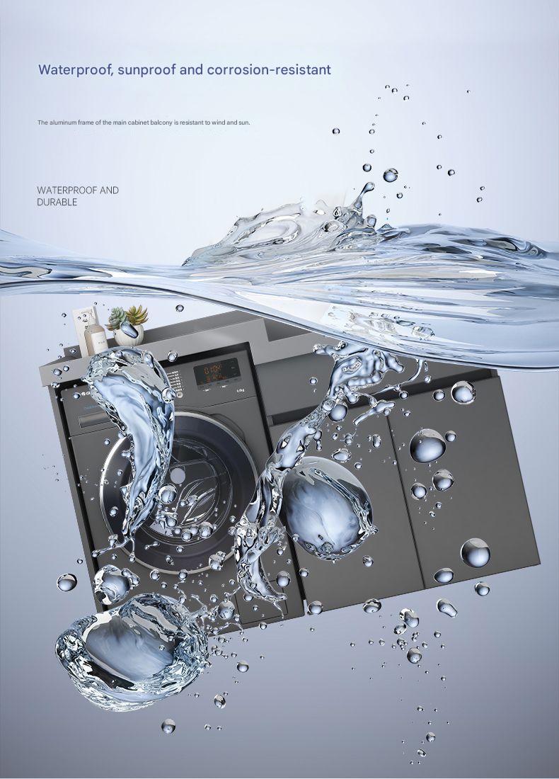 Modern Laundry Cabinet with Integrated Wash Basin