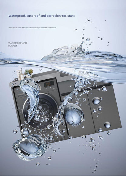 Modern Laundry Cabinet with Integrated Wash Basin