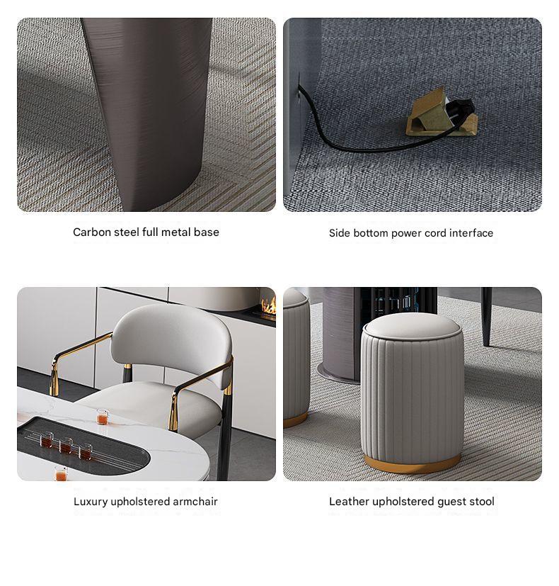 Luxury Modern Tea Table Set with Chairs
