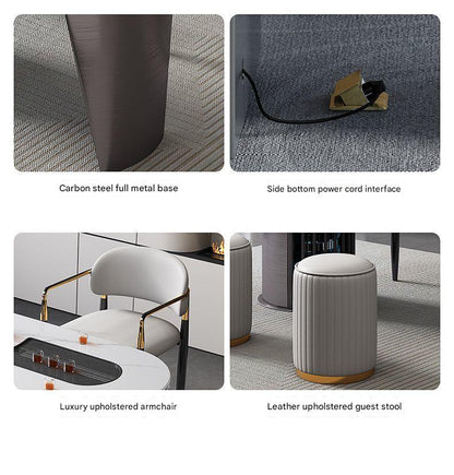 Luxury Modern Tea Table Set with Chairs