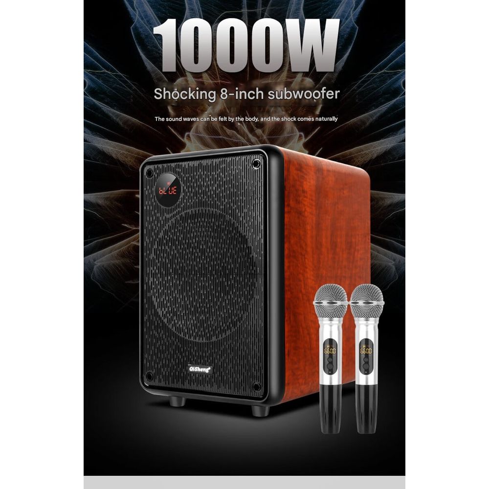 D-8 KTV Bluetooth Wooden Surround Speakers Full Set