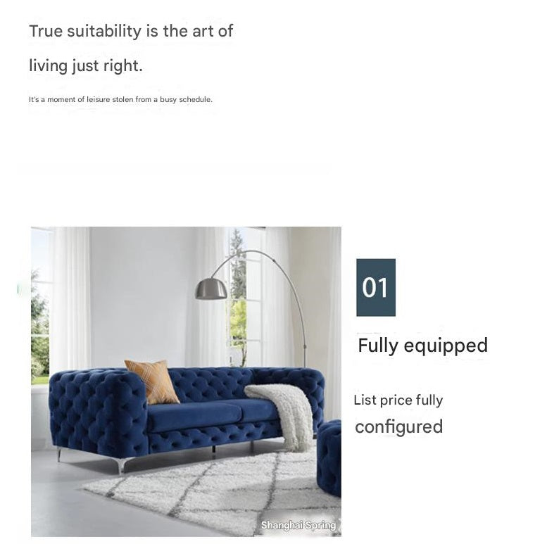 Modern Luxury Velvet Tufted Sofa