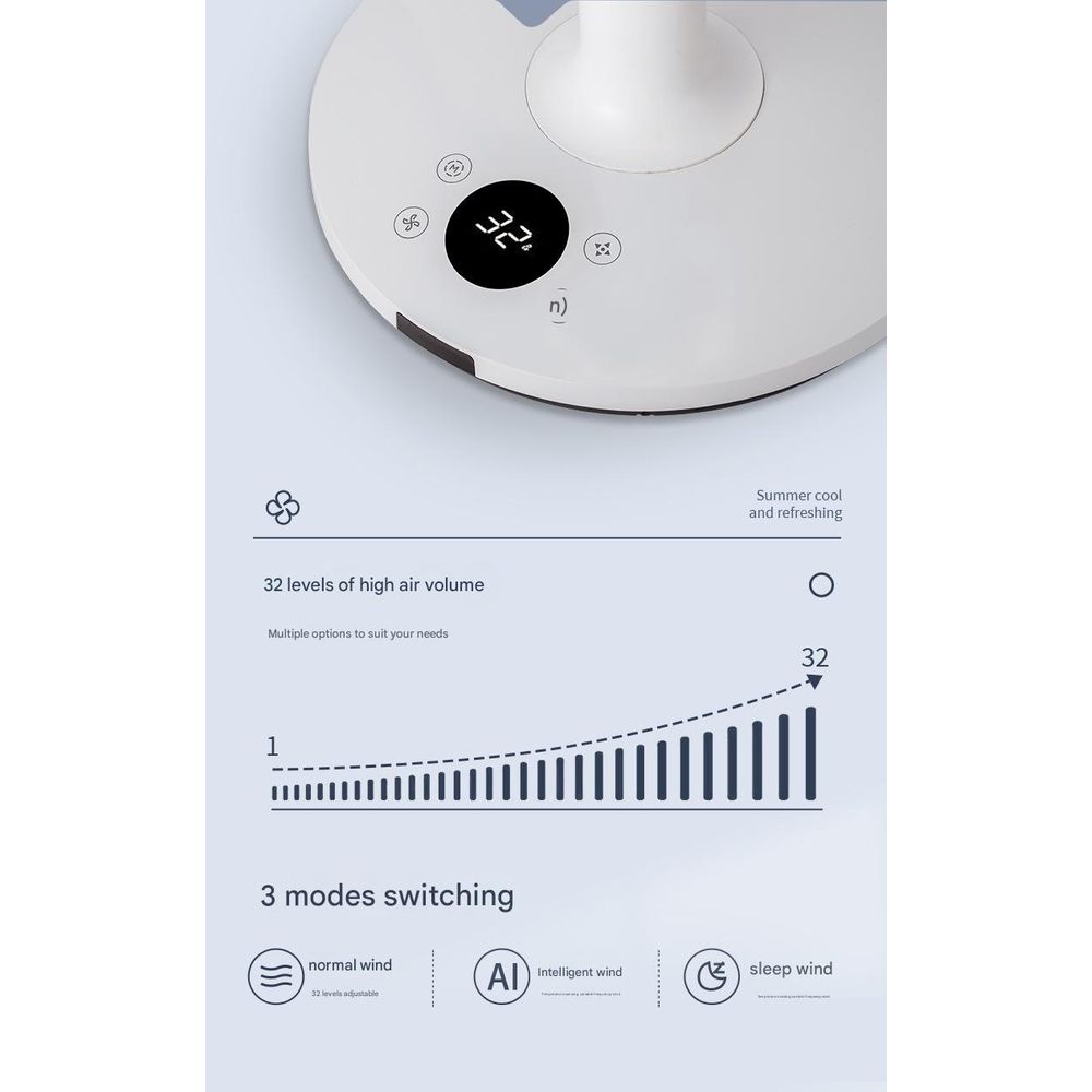 3D DC Smart Floor Fan with Remote