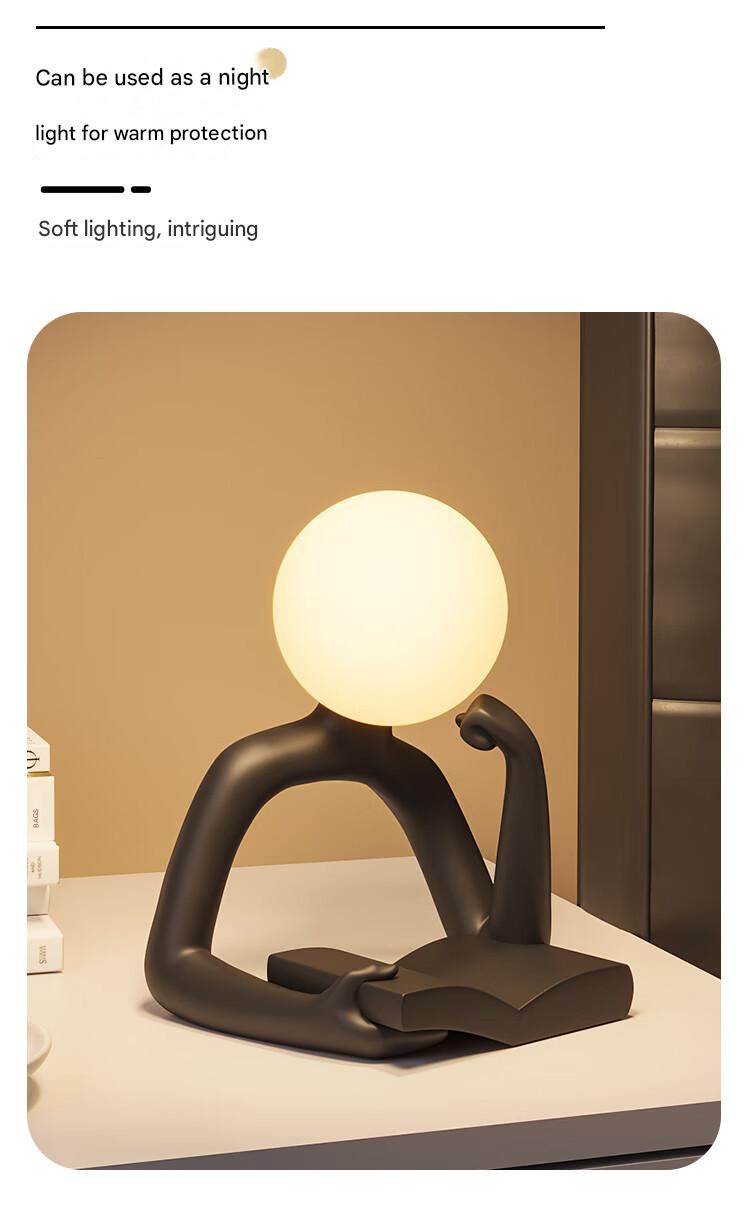 Modern Abstract Reading Man Table Lamp