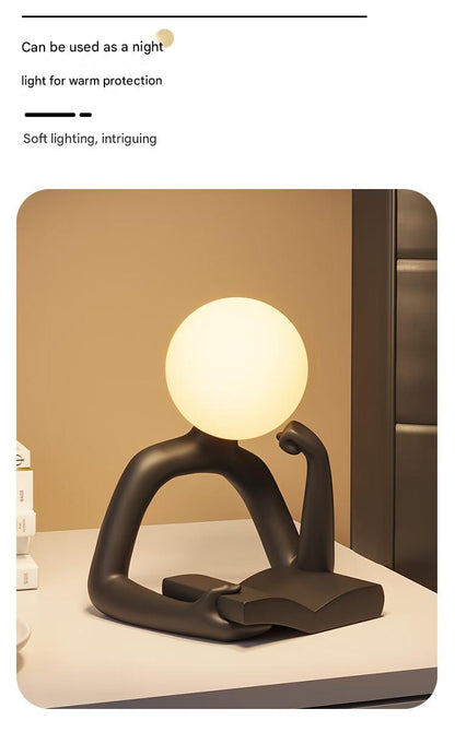Modern Abstract Reading Man Table Lamp