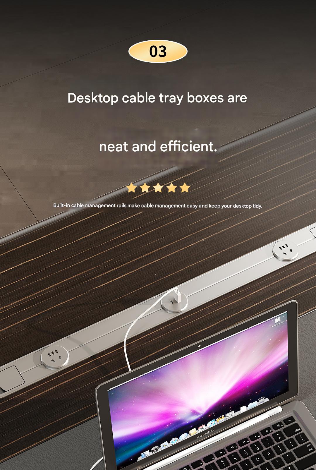 Luxury Executive Office Desk with LED Lighting
