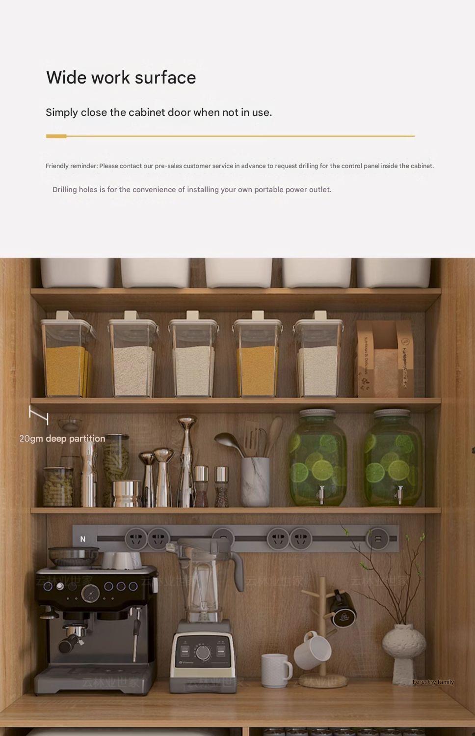 Modern Wooden Wardrobe Storage Cabinet with Shelves