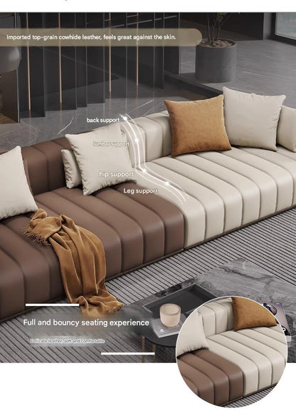 Italian Light Luxury Piano Key Sofa Set
