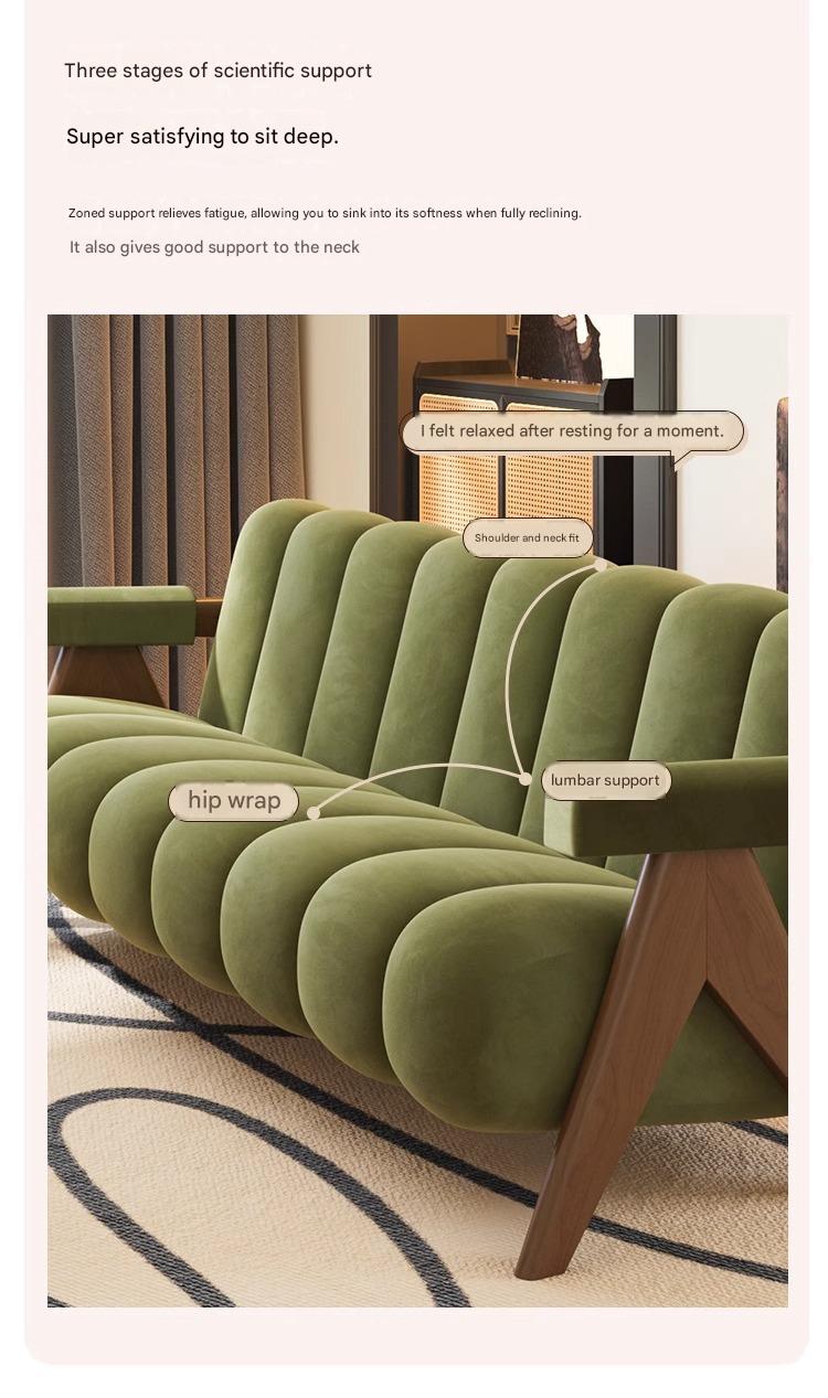 French Retro Sofa Set With Coffee Table Combination