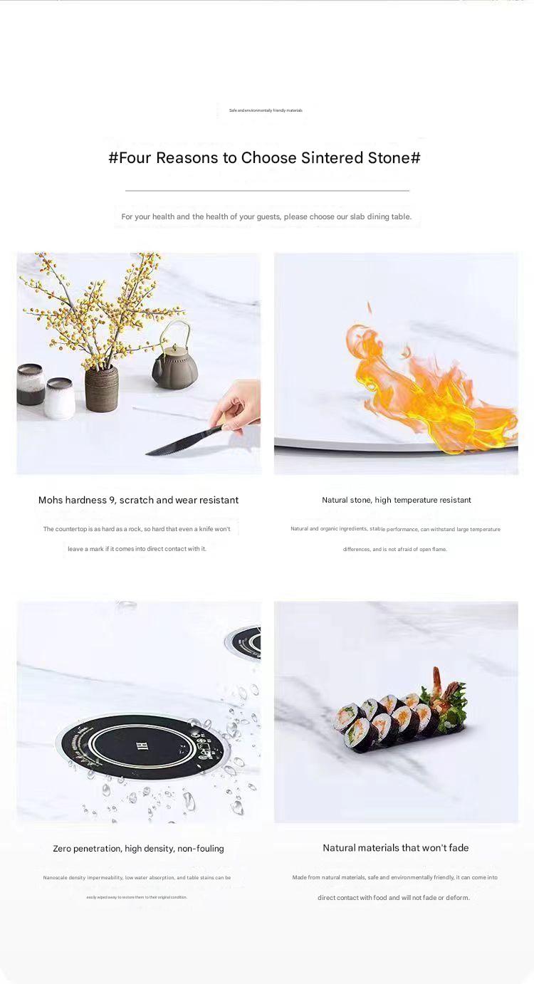 Luxury Hotel Electric Round Dining Table with Integrated Hot Pot