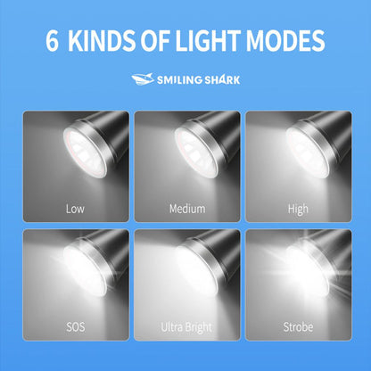 SMILING SHARK E529 Multifunctional Laser Xenon Flashlight